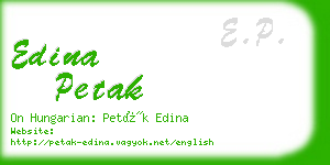 edina petak business card